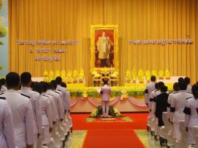 วันจันทร์ที่ ๒ มีนาคม ๒๕๖๙ เวลา ๐๘.๐๐ น. นายสมศักดิ์ เหลืองวิเศษ ผู้อำนวยการสำนักตรวจเงินแผ่นดินจังหวัดบุรีรัมย์ มอบหมายให้นางสาวไพรินทร์ ศรีจันทรธากุล ผู้อำนวยการกลุ่ม พร้อมด้วยข้าราชการในสังกัด เข้าร่วมพิธีวางพานพุ่มดอกไม้สด ถวายราชสักการะ เพื่อเป็นการเทิดพระเกียรติ พระบาทสมเด็จพระบรมชนกาธิเบศร มหาภูมิพลอดุลยเดชมหาราช บรมนาถบพิตร “พระบิดาแห่งมาตรฐานการช่างไทย” เนื่องในวันมาตรฐานฝีมือแรงงานแห่งชาติ ประจำปี ๒๕๖๙ ณ หอประชุมจังหวัดบุรีรัมย์ ศูนย์ราชการจังหวัดบุรีรัมย์ จังหวัดบุรีรัมย์ โดยมี นายปิยะ ปิจนํา ผู้ว่าราชการจังหวัดบุรีรัมย์ เป็นประธานในพิธี